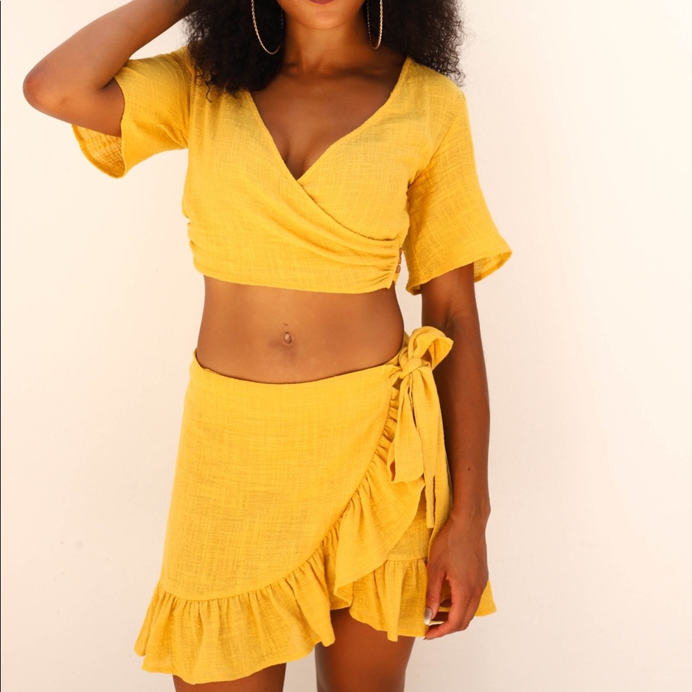 L’atiste Dream Girl Skirt Set - Mustard